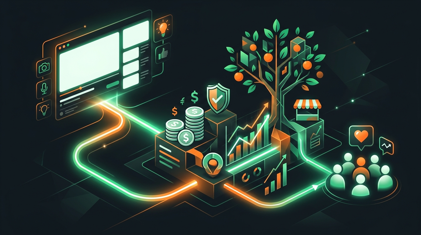 Monetização Sustentável: Como os Criadores Realmente Ganham a Vida
